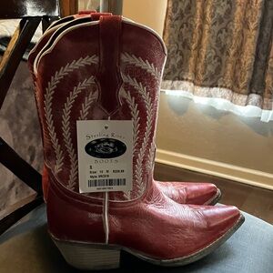 Sterling River Red Ankle Boots